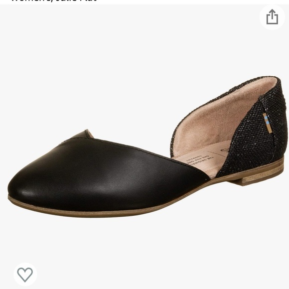 Toms Shoes - Toms Julie D’Orsay black leather flats